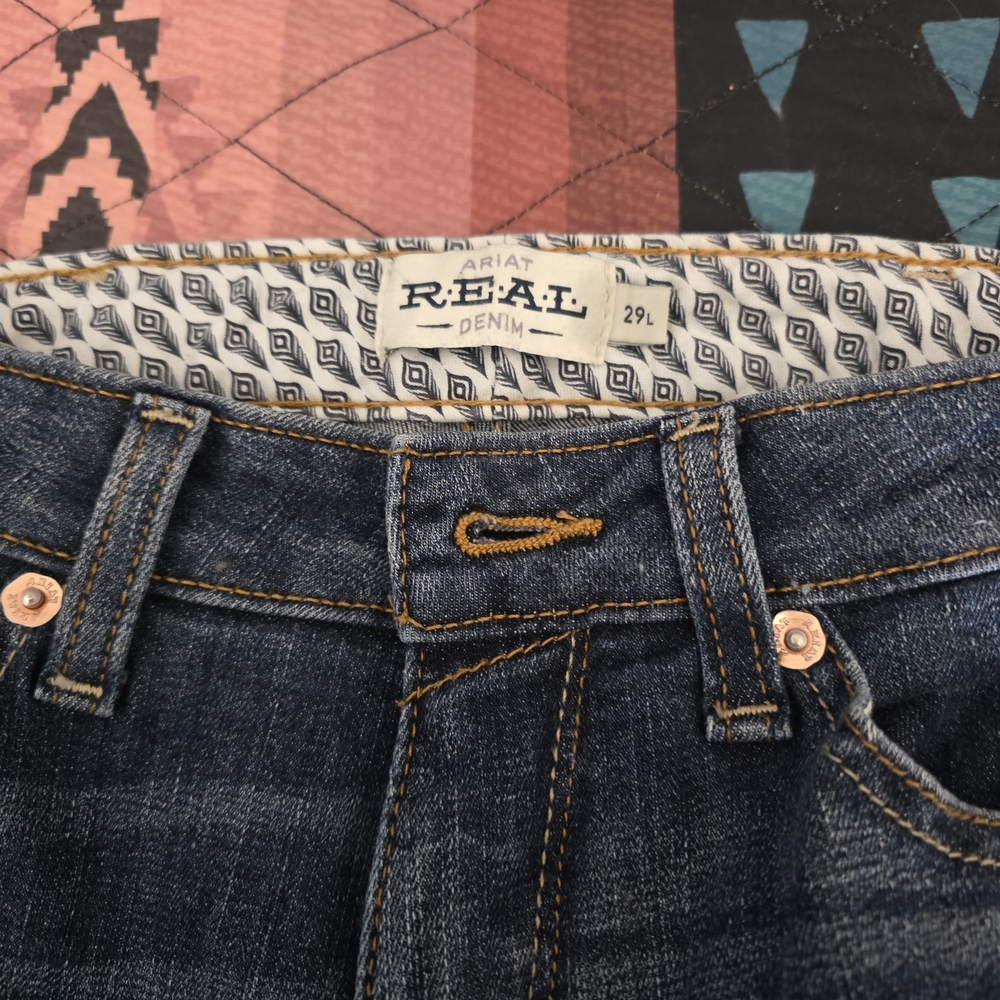 Ariat High Rise Boot Cut           Womens Dark Blue Jeans 29L - Picture 3 of 6